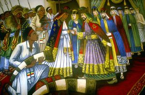 King Solomon receiving the Queen of Sheba
